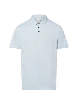 Calvin Klein Męska koszulka polo Mężczyźni Bawełna niebieski jednolity,