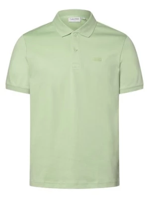 Calvin Klein Męska koszulka polo Mężczyźni Bawełna zielony jednolity,