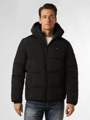 Calvin Klein Męska kurtka pikowana Mężczyźni Sztuczne włókno czarny jednolity,