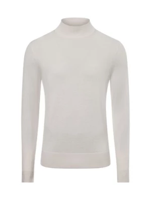 Calvin Klein Męski sweter Mężczyźni Wełna beżowy jednolity,