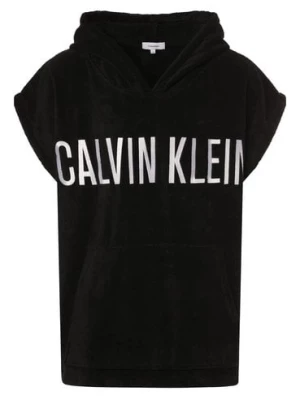 Calvin Klein Męski sweter z kapturem Mężczyźni Bawełna czarny jednolity,
