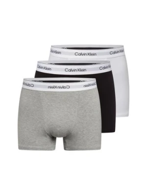 Calvin Klein Męskie kąpielówki w 3-paku Mężczyźni Bawełna szary|czarny|biały jednolity,