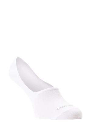 Calvin Klein Męskie skarpety do obuwia sportowego pakowane po 2 sztuki Mężczyźni Bawełna biały jednolity,