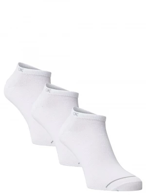 Calvin Klein Męskie skarpety do obuwia sportowego pakowane po 3 szt. Mężczyźni Bawełna biały jednolity,