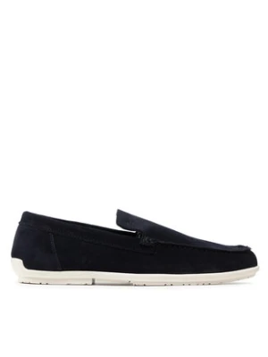 Calvin Klein Mokasyny Driving Shoe Sue HM0HM00433 Granatowy
