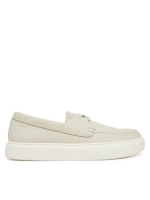 Calvin Klein Mokasyny Hybrid Lace Up Boat Lth HM0HM01812 Écru