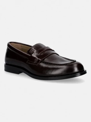 Calvin Klein mokasyny skórzane ESS RUBBER PENNY LOAFER POL LTH