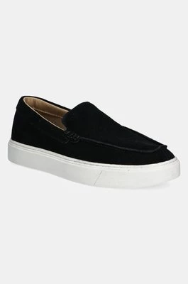 Calvin Klein mokasyny zamszowe MOCCASIN SUEDE męskie kolor czarny HM0HM01794