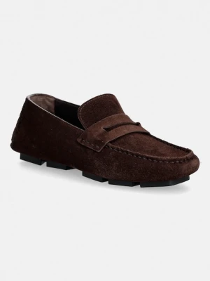 Calvin Klein mokasyny zamszowe SQUARE DRIVER SUEDE