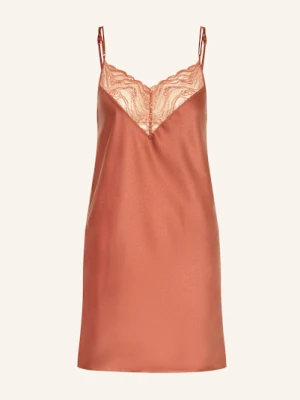 Calvin Klein Negliż Satin Sheen Lace Z Satyny braun