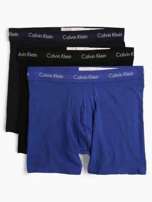 Calvin Klein Obcisłe bokserki pakowane po 3 szt. Mężczyźni Bawełna niebieski jednolity,