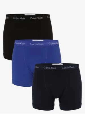 Calvin Klein Obcisłe bokserki pakowane po 3 szt. Mężczyźni Dżersej niebieski|czarny jednolity,