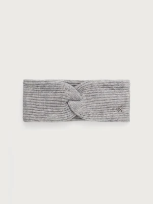 Calvin Klein opaska na głowę damska z wełną szary