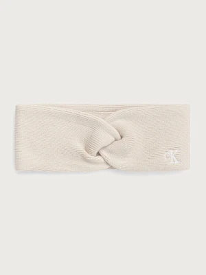 Calvin Klein opaska na głowę damska z wiskozy beżowy