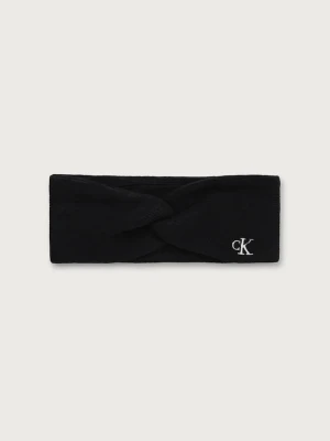 Calvin Klein opaska na głowę damska z wiskozy czarny