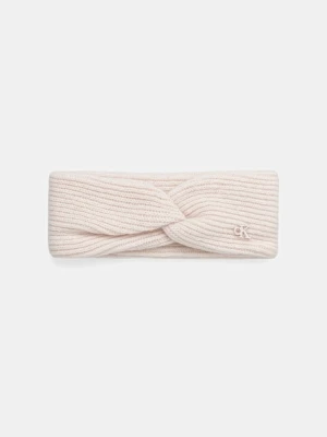 Calvin Klein opaska na głowę z dodatkiem wełny kolor różowy LV04F8039G