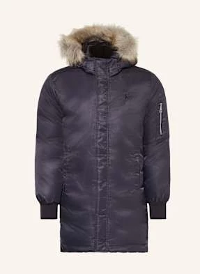 Calvin Klein Parka Ze Sztucznym Futrem blau