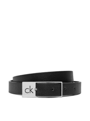 Calvin Klein Pasek Damski Ck Cut Square Buckle 2.0_Caviar K60K612864 Czarny