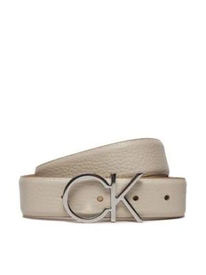 Calvin Klein Pasek Damski Ck Logo Belt 3.0 Pebble K60K611903 Écru