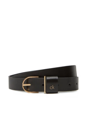 Calvin Klein Pasek Damski Ck Metal Loop Round Buckle 25Mm LV04F7039G Czarny