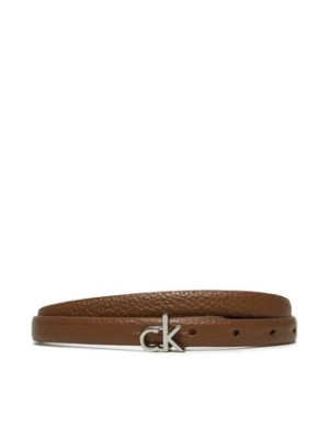 Calvin Klein Pasek Damski Ck Thin Belt 1.5cm Pebble K60K612858 Brązowy