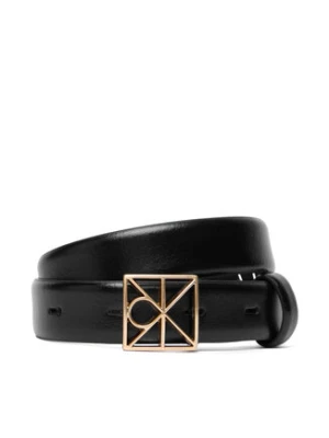Calvin Klein Pasek Damski Emblem Buckle 25Mm Fixed Smooth LV04F7072G Czarny