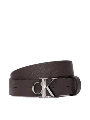 Calvin Klein Pasek Damski Facet Ck Buckle Pebble LV04F7060G Brązowy