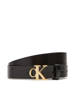 Calvin Klein Pasek Damski Monogram Plaque Buckle 25Mm LV04K7017G Czarny