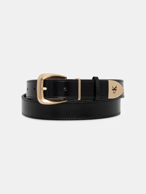 Calvin Klein pasek damski skórzany czarny