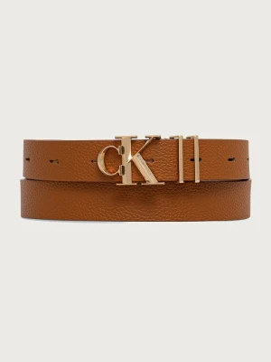 Calvin Klein pasek damski skórzany brązowy