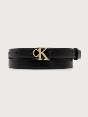 Calvin Klein pasek damski skórzany czarny