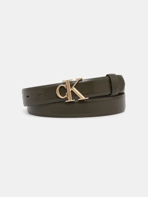 Calvin Klein pasek damski skórzany zielony