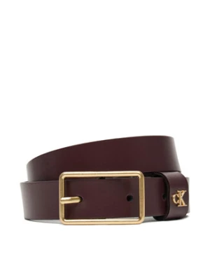 Calvin Klein Pasek Damski Square Buckle Ck Loop 25Mm LV04F7050G Bordowy