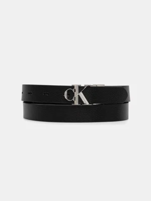 Calvin Klein pasek dwustronny damski kolor czarny LV04F7044G