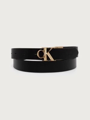 Calvin Klein pasek dwustronny damski skórzany czarny