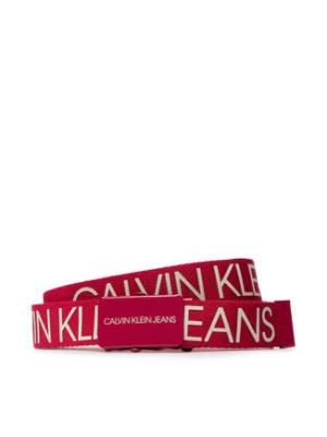 Calvin Klein Pasek Dziecięcy Canvas Logo Belt IU0IU00125 Czerwony