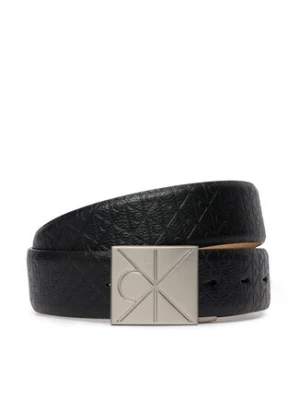 Calvin Klein Pasek Emblem Plaque W/ Aop 35Mm Adj LV04D7082G Czarny