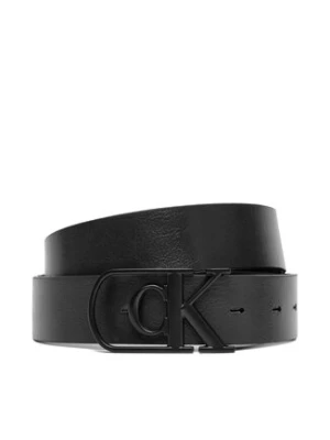 Calvin Klein Pasek Męski Curve Monogram Buckle 32Mm Rev LV04D7021G Czarny