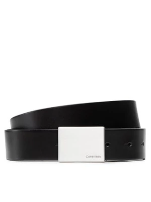 Calvin Klein Pasek Męski Formal Plaque Belt 3.5cm K50K504309 Czarny