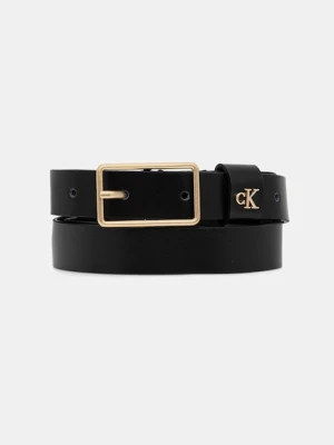 Calvin Klein pasek damski skórzany czarny