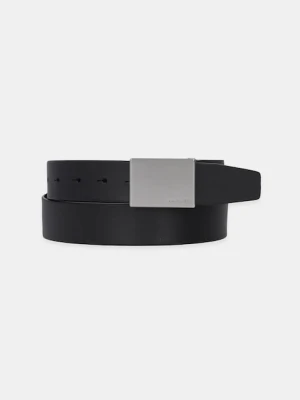 Calvin Klein - Pasek skórzany czarny