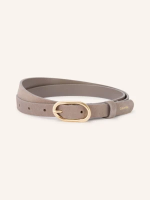 Calvin Klein Pasek Skórzany beige