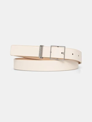Calvin Klein pasek skórzany damski kolor beżowy K60K612866