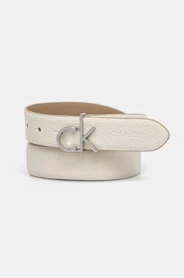 Calvin Klein pasek skórzany damski kolor beżowy K60K613073