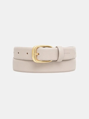 Calvin Klein pasek skórzany damski kolor beżowy LV04F7023G