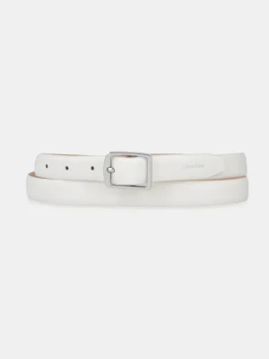 Calvin Klein pasek skórzany damski kolor beżowy LV04F7036G
