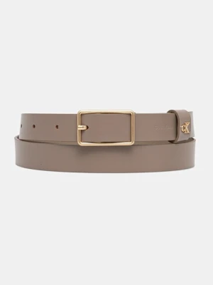 Calvin Klein pasek skórzany damski kolor beżowy LV04F7050G