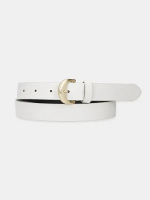 Calvin Klein pasek skórzany damski kolor beżowy LV04K7015G