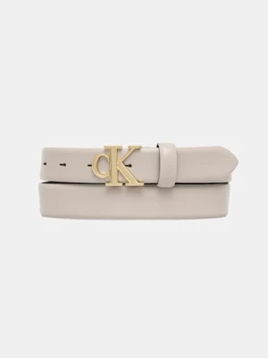 Calvin Klein pasek skórzany damski kolor biały LV04F7054G