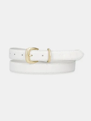 Calvin Klein pasek skórzany damski kolor biały LV04K7012G